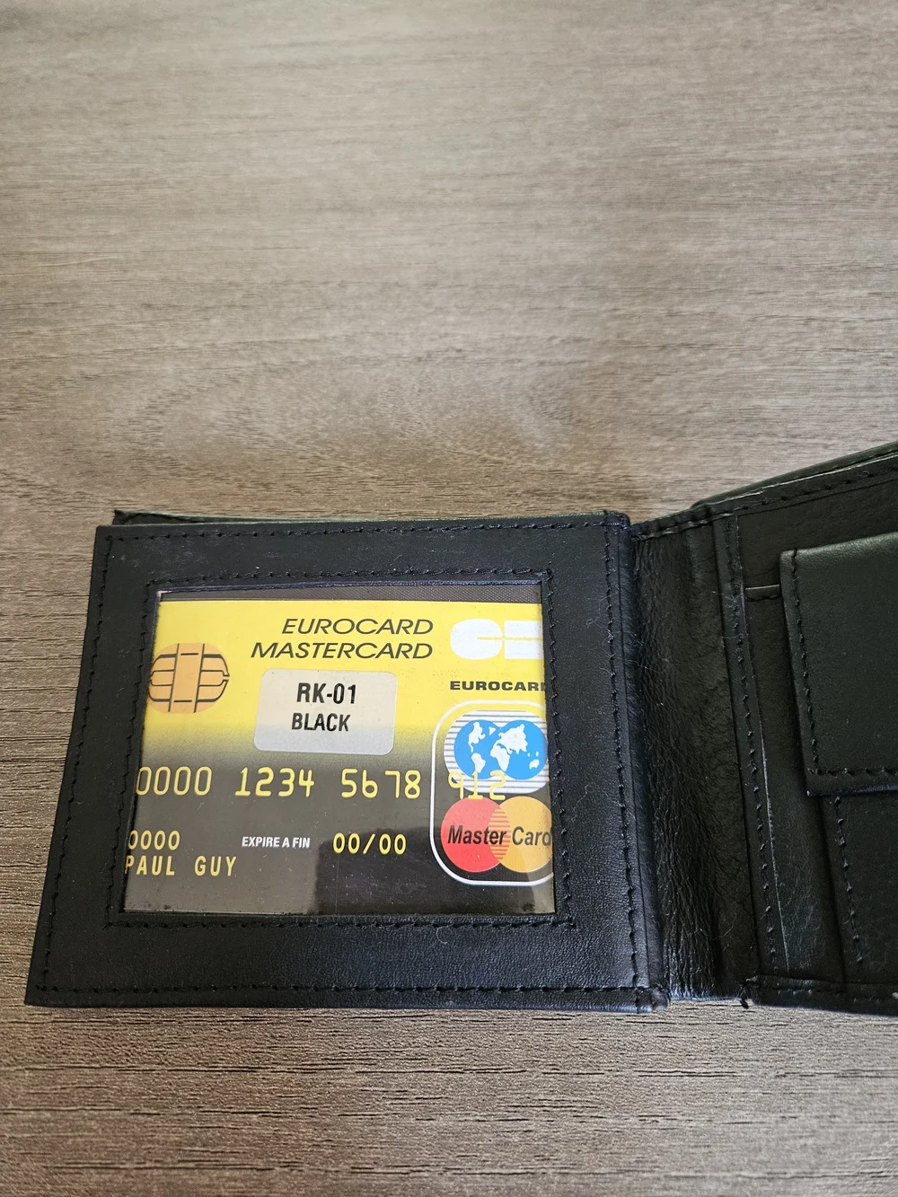 Berreri Black Leather Men's Bi-Fold Wallet-NWT